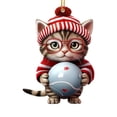 thumbnail image 1 of TQEHS Adornos de gato para árbol de Navidad, decoraciones navideñas de gato, colgante colgante de gato de Navidad con sombreros de Papá Noel, colgante decorativo para árbol de Navidad, decoración de g, 1 of 6