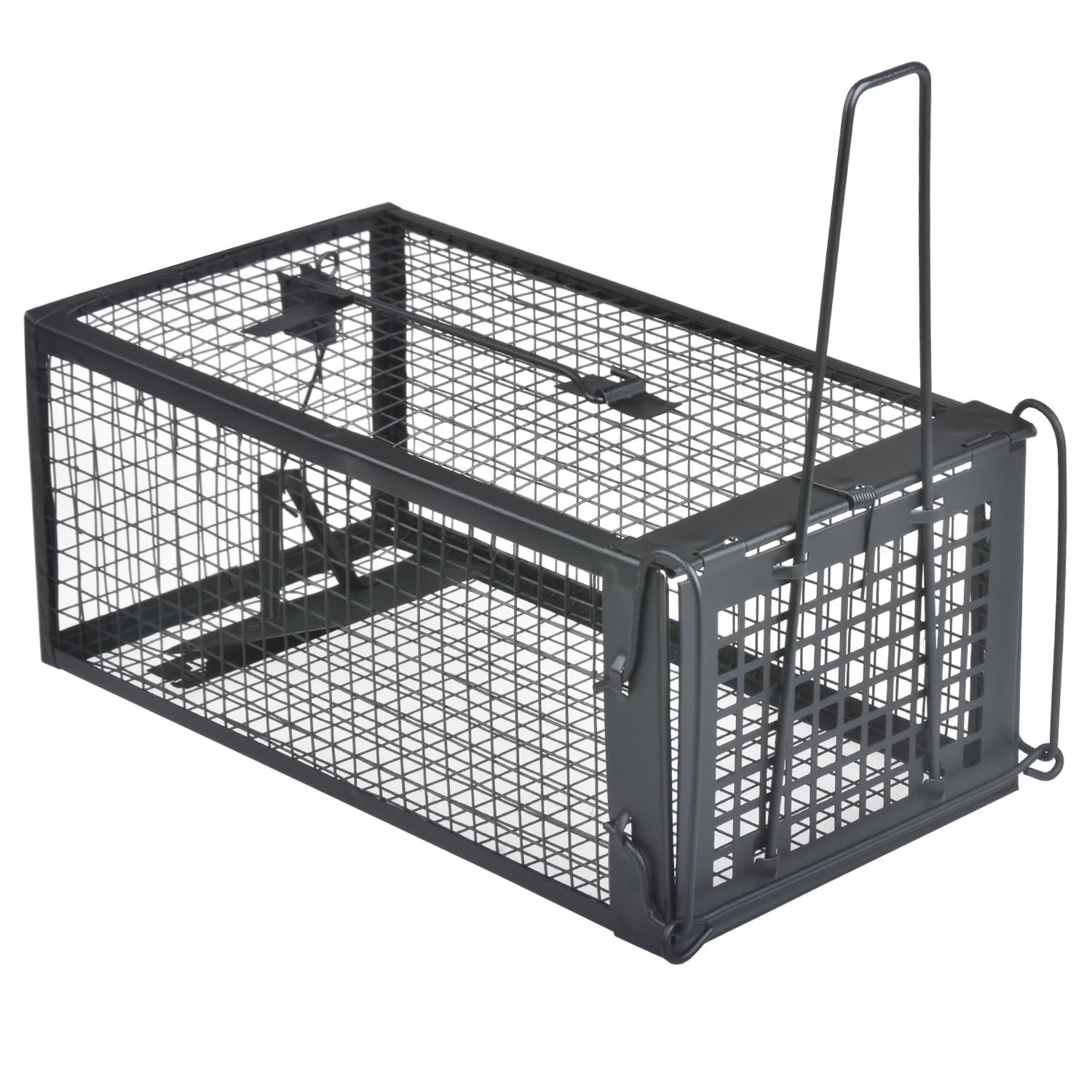 Live Animal Cage Trap for Chipmunk, Rat, Vole and Mouse, Humane No-Kill Rodent Catcher, Sensitive Trigger Mechanism, Escape-Proof Metal Mesh, Easy Bait & Release for Indoor and Outdoor Pest Remova