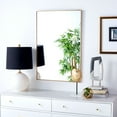 thumbnail image 2 of SAFAVIEH Harlon 24 in. x 36 in. Solid Frame Mirror, Brass, 2 of 5