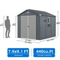 thumbnail image 2 of Dextrus Resin Outdoor Storage Shed,7.87x9.1ft Heavy-Duty Plastic Tool Storage Shed with Reinforced Floor,Lockable Doors,Windows & Vents,Weather-Resistant for Outdoor Use, 2 of 5