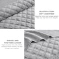 thumbnail image 6 of Blythease Oversized Velvet Quilt King 128x120 Extra Wide – Reversible Velvet Bedspread & Coverlet Set, 5 Piece Lightweight All Season Comforter Bedding, Geometric Diamond Quilted Design, Grey, 6 of 7