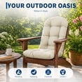 thumbnail image 6 of Garvee 48.4x19.7x4 in High Back Thick Adirondack Cushion with Ties, Water-Resistant, Beige, 6 of 8