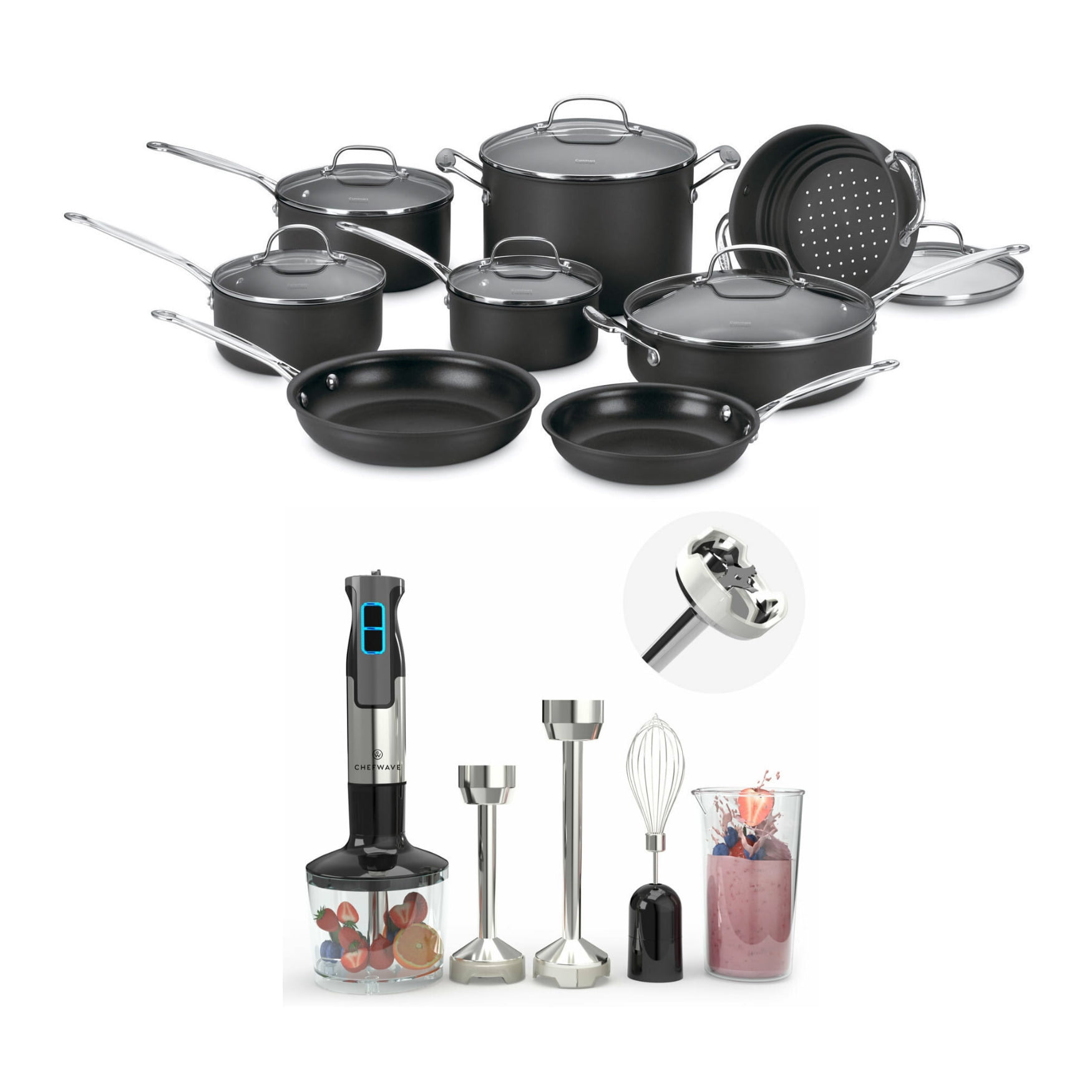 cuisinart chef's classic hard anodized 14 piece