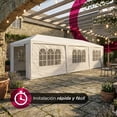thumbnail image 2 of Toldo Carpa Fiestas Boda Vanlig 9m X 3m Color Blanco Armable 9x3, 2 of 7