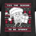 thumbnail image 3 of SpongeBob SquarePants - Spongebob Xmas Sweater - Toddler & Youth Girls Short Sleeve Graphic T-Shirt, 3 of 6