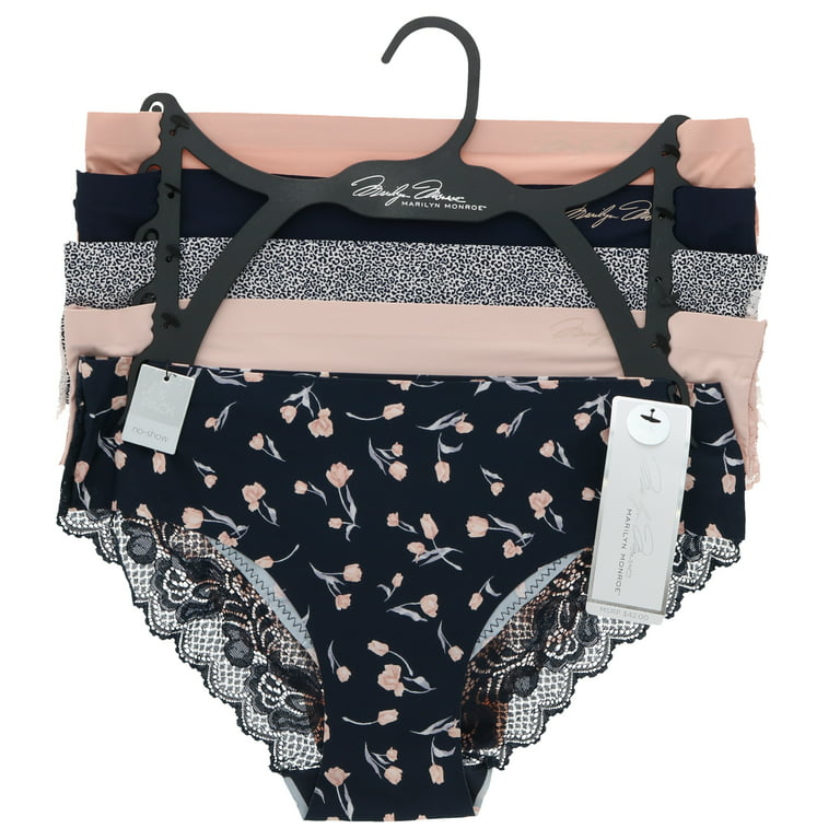 Marilyn Monroe Women's Sexy Lace Hipster Brief Panties 5 Pack