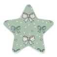 thumbnail image 2 of Star Night Light Auto On/Off Plug-in Wall Light with Light Sensor Warm White LED for Home Party Green and Mint Bows, 2 of 6