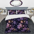 thumbnail image 2 of Designart "Moody Mystic Twilight" Purple Floral Bedding Covert Set - Cottage Bed Set With 2 Shams, 2 of 5