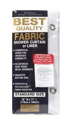 H x 71 in W Clear  Solid  Shower Curtain Liner Excell  70 in 