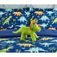 thumbnail image 5 of Watercolor Dinosaur Navy 3-Piece Microfiber Comforter Set - Twin, 5 of 6