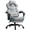 Type 1(Gray), variant on LUCKRACING Fabric PC Gaming Chair with Footrest and Lumbar Support, White