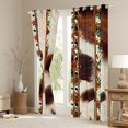 thumbnail image 3 of jejeloiu Vintage Aztec Print Curtains Pack of 2 (42x84 Each),Cowhide Cattle Hide Curtains Blackout For Teens, 3 of 6