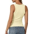 thumbnail image 3 of Women's Crew Neck Tank Tops Breathable Slim Fit Sleeveless Design Trendy Going Out Tops, 3 of 4