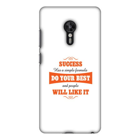 Lenovo ZUK Z2 Pro Case - Success Do Your Best, Hard Plastic Back Cover. Slim Profile Cute Printed Designer Snap on Case with Screen Cleaning
