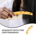 thumbnail image 4 of BRIGHTFUFU Peine de cuerno natural, peine alisador de cabello portátil antiestático, previene la caída del cabello para mujer (14 cm), 4 of 8