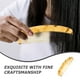 thumbnail image 4 of BRIGHTFUFU Peine de cuerno natural, peine alisador de cabello portátil antiestático, previene la caída del cabello para mujer (14 cm), 4 of 8