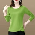 thumbnail image 2 of Turilly Comfortable Lightweight Tops for Women Solid Color Casual Cotton Long Sleeved T-shirt Lace Design, 2 of 4