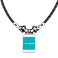 thumbnail image 1 of I Am A Doctor's Verbal Description Necklace Jewelry Torque Leather Rope Pendant, 1 of 3