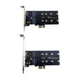 thumbnail image 6 of Desktop PCIe X1 to 2 Port NGFF Expansion Card Adapter ASM1061 for M.2 Solid disk, 6 of 6