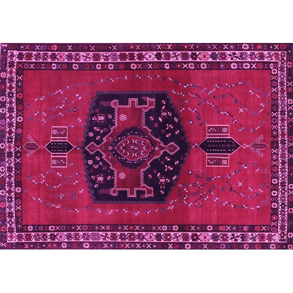 Ahgly Company Indoor Rectangle Persian Pink Traditional Area Rugs, 5' x 7'