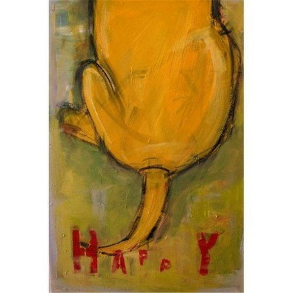 Happy Tails Painting Print on Wrapped Canvas
