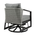 thumbnail image 4 of Aileen Outdoor Patio Swivel Lounge Chair in Aluminum with Grey Cushions, 4 of 10
