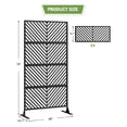 thumbnail image 2 of Bingirl Écran d'Intimité Autoportant en Métal Robuste et Résistant à la Rouille de 72 Po pour Patio Extérieur - Écran d'Intimité pour Patio au Design Résistant aux Intempéries, 2 of 7