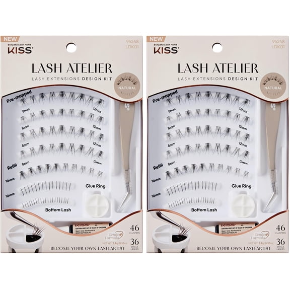 Kit de extensión de pestañas KISS Lash Atelier Professional Natural