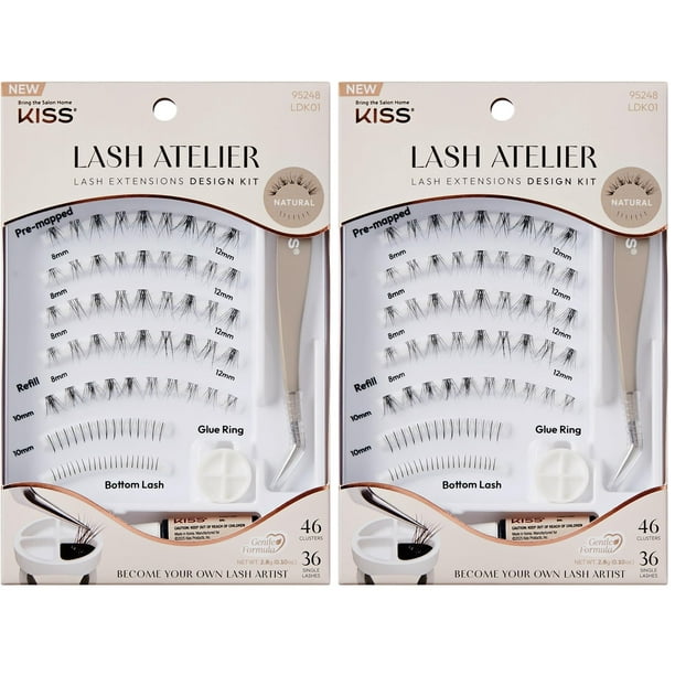 Kit de extensión de pestañas KISS Lash Atelier Professional Natural