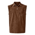 thumbnail image 5 of Evdexr Mens Tank Tops Sleeveless Distressed Shirts Summer 2026 Henley Classic Button Down Beach Tee Shirt Washed Lightweight Polo Shirts with Pocket Camel 3XL, 5 of 5