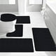thumbnail image 4 of Isvgxsz Clearance Bathroom Rugs Sets 5 Piece,Memory Foam Bathroom Mats Set Extra Thick, Non Slip Bath Mats for Bathroom, Water Absorbent, Washable Dark Bath Rugs for Tub, Toilet and Floor, 4 of 7