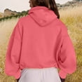 thumbnail image 4 of Womens Oversized Hoodies Sweatshirts Half Zip Fleece Hooded Pullover Fleece Long Sleeve Sweaters, 4 of 7
