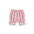 thumbnail image 5 of TiaoBug Girls' Ruffle Lace Bloomer Shorts Party Underskirt Safety Bottom Pumpkin Pants Undershorts Pink 5-6, 5 of 7