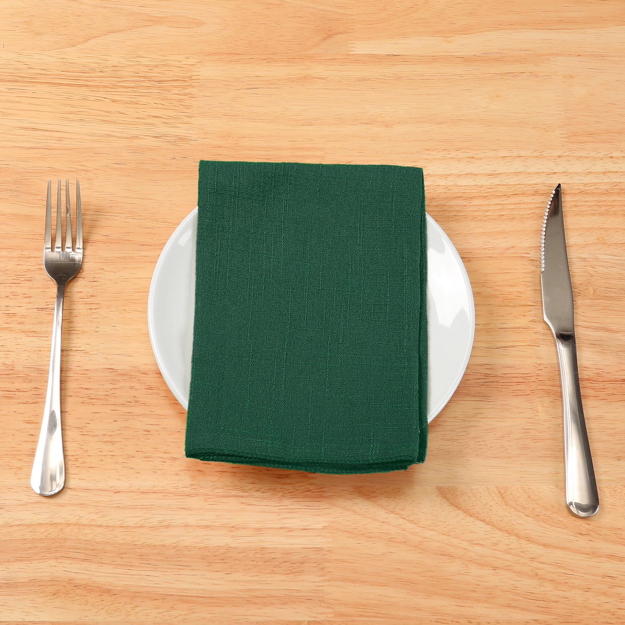 Unique Bargains 12 Pack Cotton Napkins, Great Napkins for Parties Dark Green