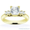 thumbnail image 2 of Square Cut Forever Brilliant Moissanite 5-Stone Engagement Ring in 14k Yellow Gold, 2 of 5