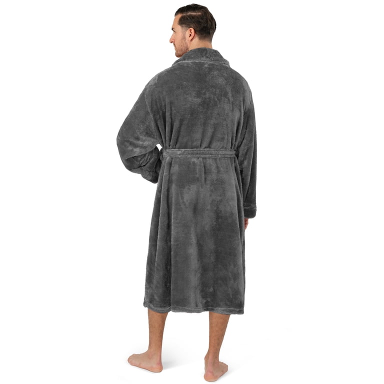 Pavilia Men's Sherpa Fleece Bathrobe with Shawl Collar photo 3