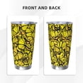 thumbnail image 3 of KLL Yellow Butterflies Print 40oz Stainless Steel Insulated Car Cup with Spillproof Lid - Keep Your Drink Hot or Cold on the Go-Straw Three-piece Set, 3 of 8