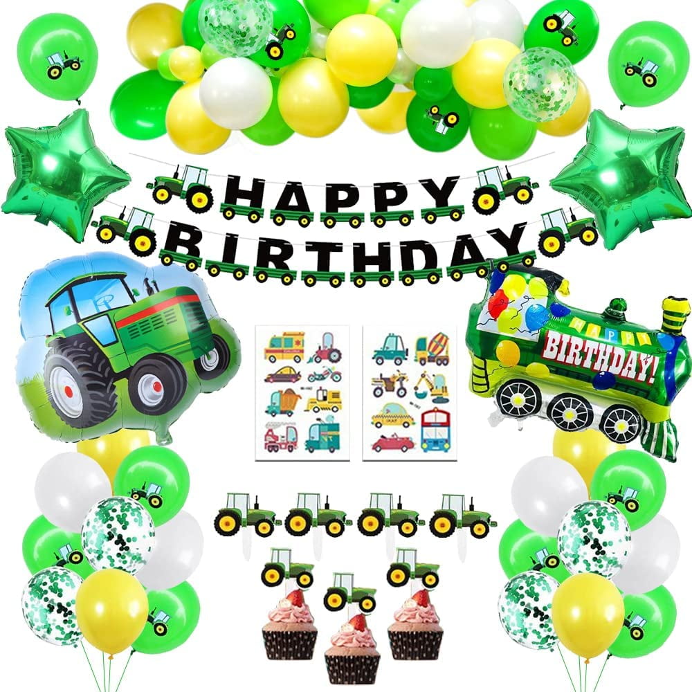 Tractor Birthday Package, Happy Birthday Banner, High Chair Banner, Age