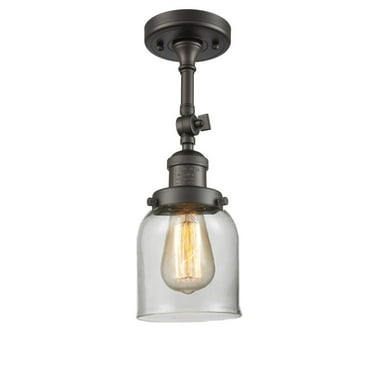 Innovations 1-LT LED Small Bell 5" Semi-Flush Mount - Oil Rubbed Bronze - 201F-OB-G52-LED