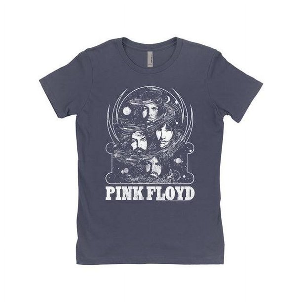 Pink Floyd - Camiseta Grupo para Mujer (Carbón Oscuro)