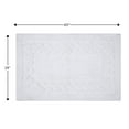 thumbnail image 2 of Knightsbridge Chain Bath Rug Cotton Non Skid Back - 24x40", White, 2 of 2