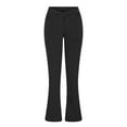 thumbnail image 3 of QATAINLAV Flare Leggings for Women V Crossover High Rise Workout Flared Yoga Pants Solid Casual Tummy Control Legging Pants with Pockets Black XXL Today Prime Sales, 3 of 5
