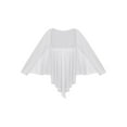 thumbnail image 5 of Aislor Girls Dance Drapey Tunic Tank Pullover Celebration of Spirit Capes Dancewear Chiffon Shawls Shrugs White 10, 5 of 7