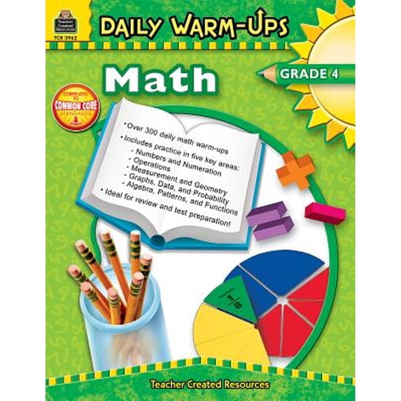 Pre-Owned Daily Warm-Ups: Math, Grade 4 (Paperback) 1420639625 9781420639629