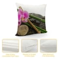 thumbnail image 4 of Orinice Orchid Bamboo Rock Graphic Decorative Cushion Throw Pillow Cover for Home Couch Living Room Bed Sofa Pillowcase 1PC 20x20in, 4 of 5