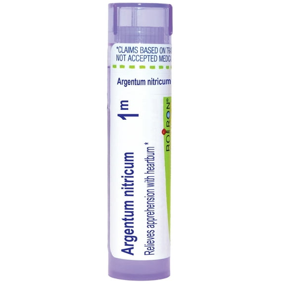 Boiron Argentum Nitricum 1M, Homeopathic Medicine for Apprehension With Heartburn, 80 Pellets