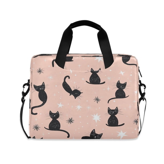 16inch Laptop Briefcase, Business Laptop Bag with Detachable Strap & Padded Compartment, Water-Resistant Polyester,Cat