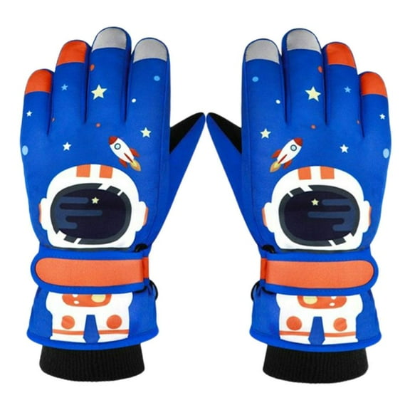 yotijay Kids Ski Gloves AntiSlip Water Resistance Snow Glove for Cold Weather Windproof Winter Gloves Mittens for Snowboarding Snowmobile Cycling Blue S