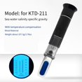 thumbnail image 2 of Kenally Refractómetro de salinidad Concentración Brix de salinidad portátil óptica 0-10 Medidor de concentración de salinidad Detector Brix de mano Pantallas optoelectrónicas Kenally TO002772-00, 2 of 5