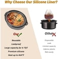 thumbnail image 5 of Silicone Slow Cooker Liners fit Crock-Pot 7-8 Quart Oval Slow Cookergsrfdtdfyujfygyugtftrderdrtujrfdcruyftftyfdedsryhsderdhctgrfdujf ✅ 6-7QT (2 Compartment) ✅ 6-7QT (2 Compartment), 5 of 5